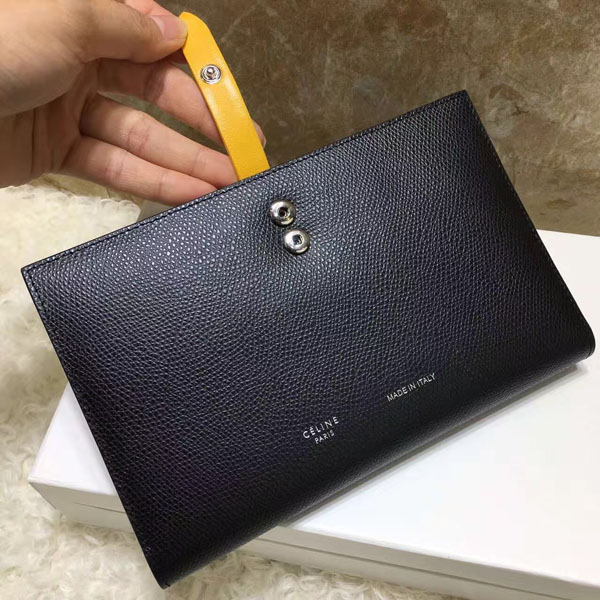 セリーヌ 2017年秋冬新作 セリーヌ コピー 財布 10487 3AI5 11BC STRAP BLACK/CORN ブラック